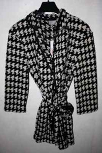 black and white coatigan