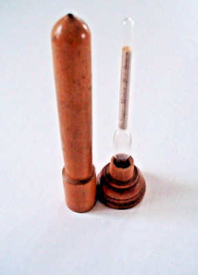 ALTES DICHTEMESSGERÄT .. SIRUPWAAGE .. Bleiboden .. 17,5 cm TOP ZUSTAND