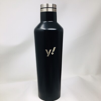 Corkcicle Black Bottle Stainless Steel Canteen 16 Oz Y! Portable