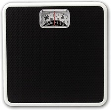 Taylor Analog Scales for Body Weight, Rotating Dial, 300 LB Capacity, Black T...