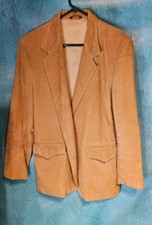 Vintage Pioneer Wear Corduroy Western Blazer Jacket Mens 38, Made In USA