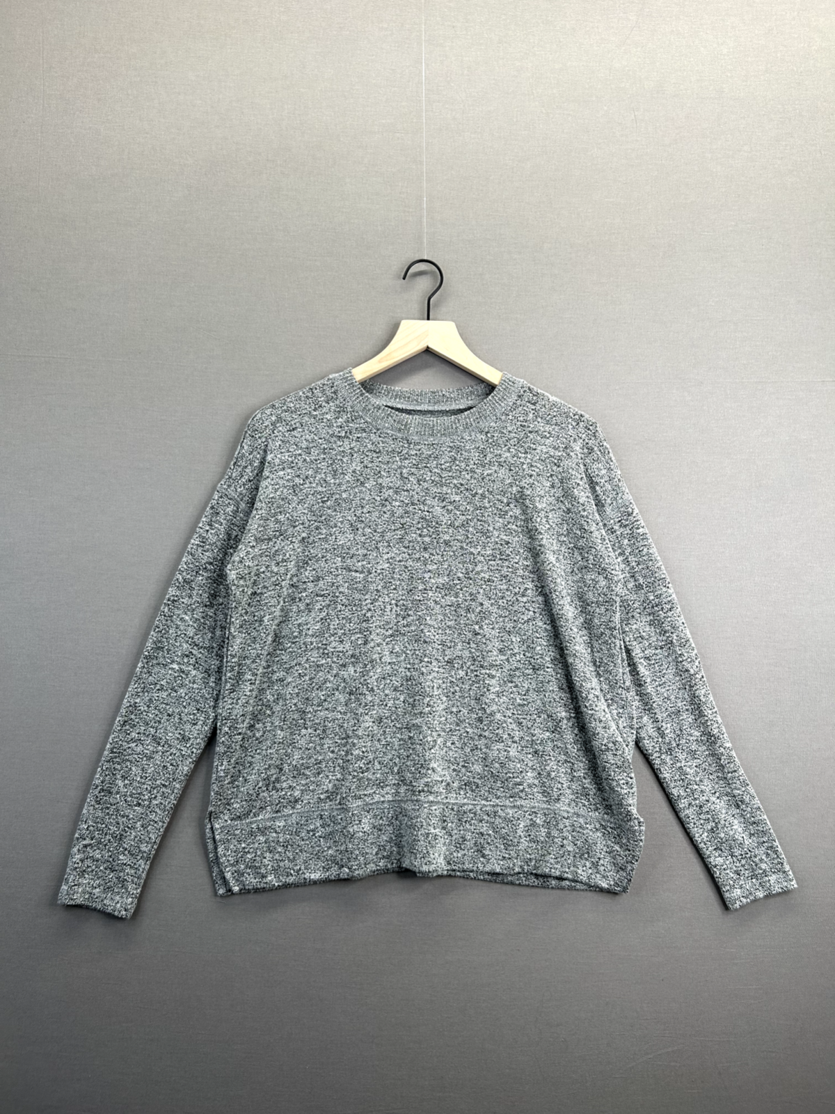 Lucky Brand Womens Gray Sweater Knitted Round Neck Long Sleeve Size Small