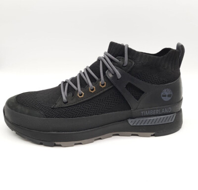 Timberland Trail Trekker Knit Mid Herren Sneaker Schwarz Leder 43-46 ReBOTL Neu!