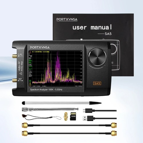 4-inch IPS LCD Handheld Spectrum Analyzer 100k-5.3GHz 2-in-1 Signal Generator - Picture 2 of 8