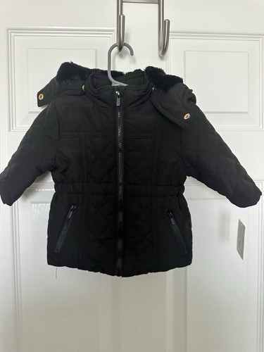 Starting Out Unisex Faux Fur Hooded Coat, Black, 6 Months, NWT, Baby Boy/Girl