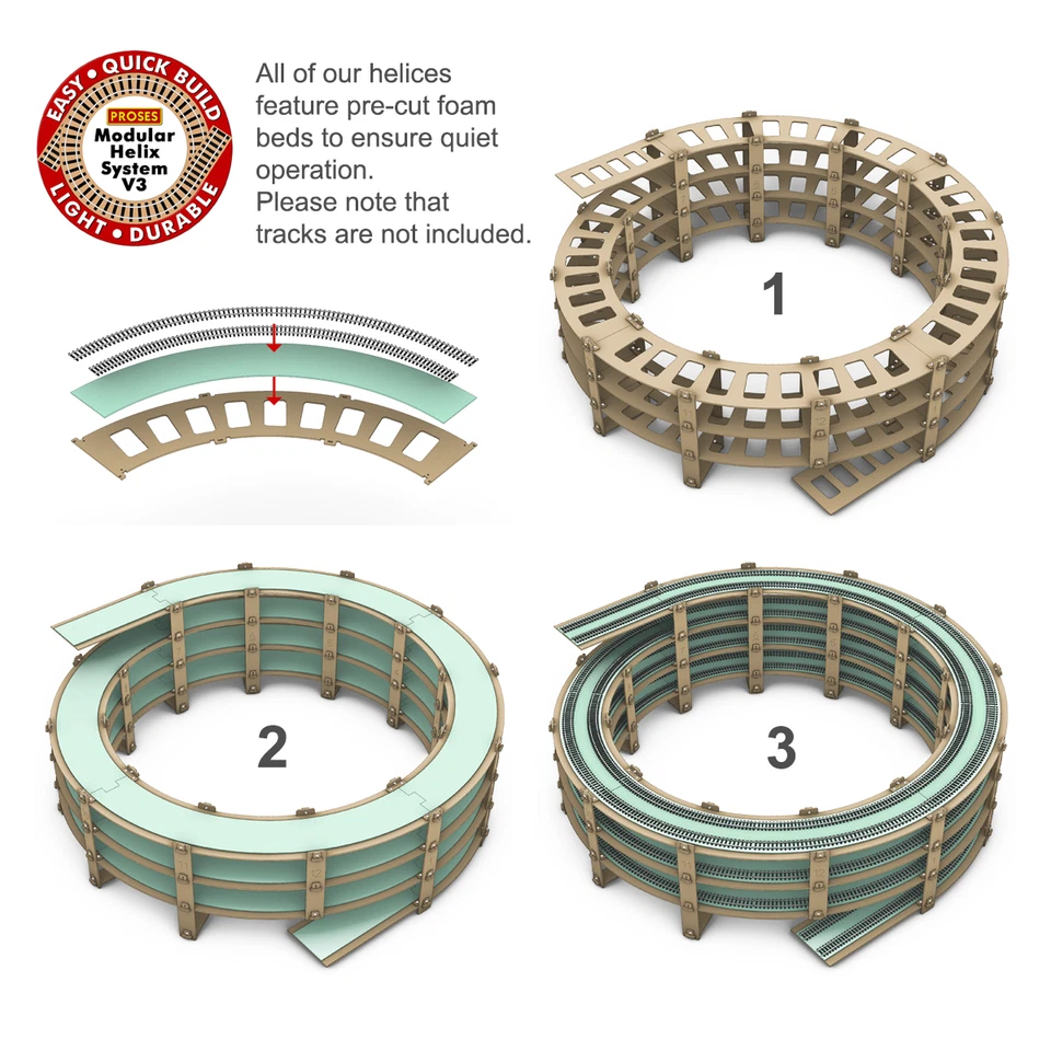 4.5 Level N Helix KATO 20-181 Double Track - Width: 93cm/36" Height: 41cm/16.2" - Image 4 of 4