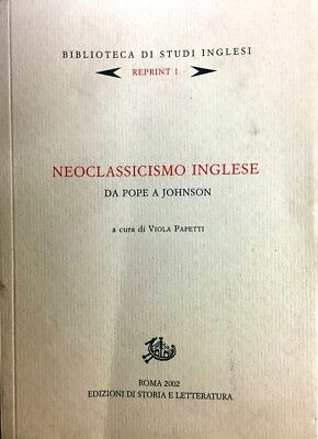 (Literatur) V. Papetti - Englischer NEOKLASSIZISMUS -VOM PAPST BIS JOHNSON -Rom 2002  