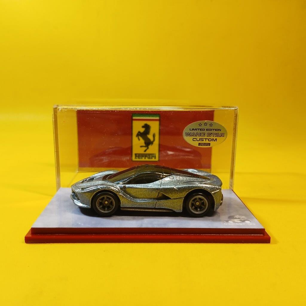 Hot Wheels FERRARI LaFERRARI Silver Custom GREY CM6 'Speed
