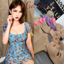 Realistic Silicone Female Head Mask Crossdresser Face Mask For Women Cosplay