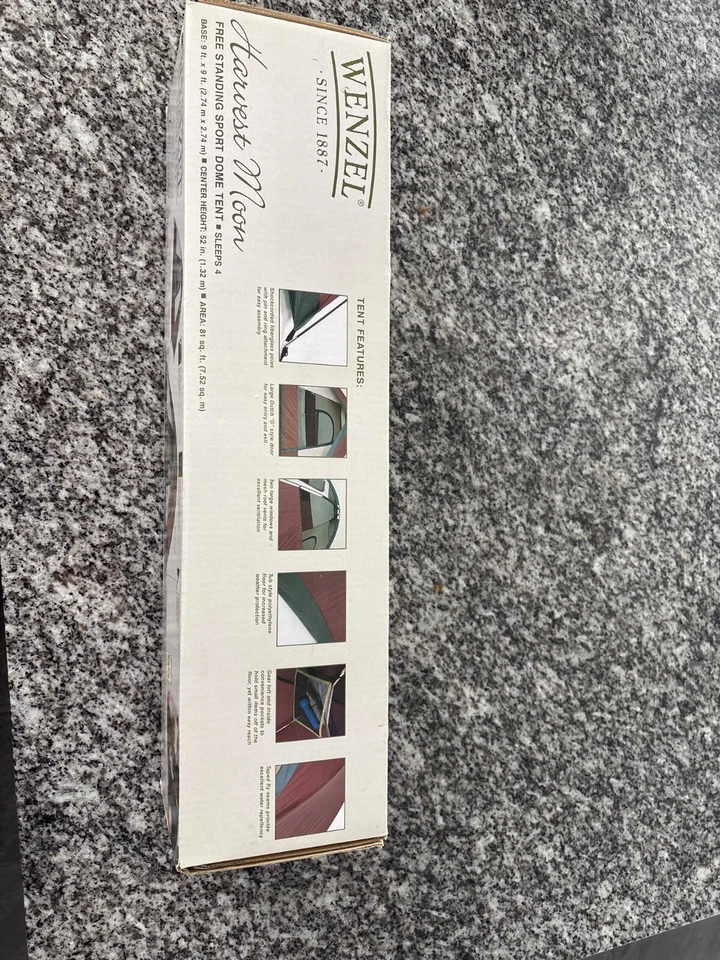 Tienda de campaña Wenzel para 4 personas al aire libre, 9’x9’, ligera 11 libras mochilero Foto 2 de 4