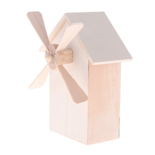 Creative Windmill Plain Craft Wood Money Box Wooden Piggy Bank Kids DIY Gift - Picture 9 of 12