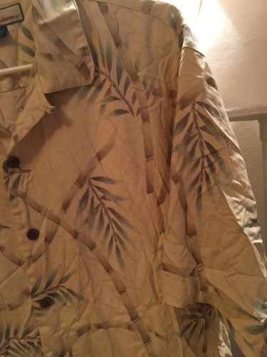 Tommy Bahama Button Up 100% Silk Size Large Men's Vacation Wear - Picture 6 of 12