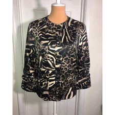 peck and peck blazer animal print jakcet size 8