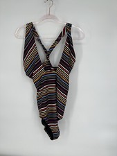Old Navy One Piece Swimsuit Stripes Multicolor Womens Size XL