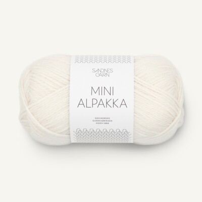 MINI ALPAKKA von SANDNES GARN - HVIT (1001) - 50 g / ca. 150 m Wolle