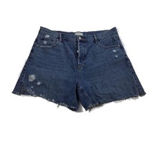 PacSun High Rise Relaxed Distressed Denim Shorts Size 30 Festival Y2K