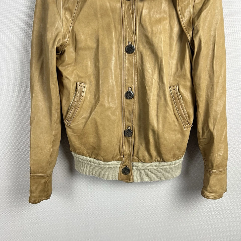 Chaqueta de cuero real vintage Giorgio Brato para mujer talla 42 hecha en Italia Foto 3 de 4