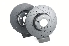 ECS - Front V5 Drilled & Slotted Brake Rotors - Set (340x30) - 34106797602-XS