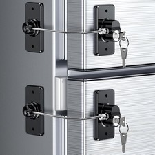 2 Pack Refrigerator Lock with 4 Keys Child Safety Fridge Cabinet Drawer Lock