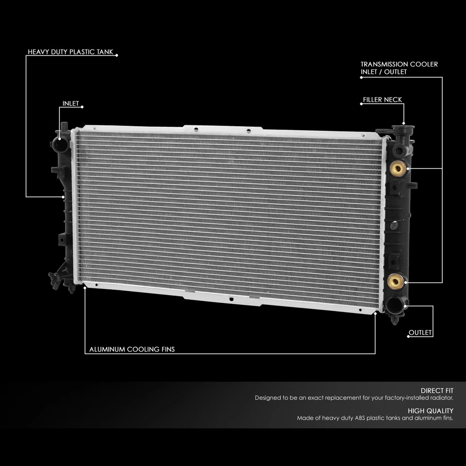 Fit 92-97 Mazda MX6 626 OE Style Aluminum Core Replacement Radiator DPI 1323 - Image 2 of 4