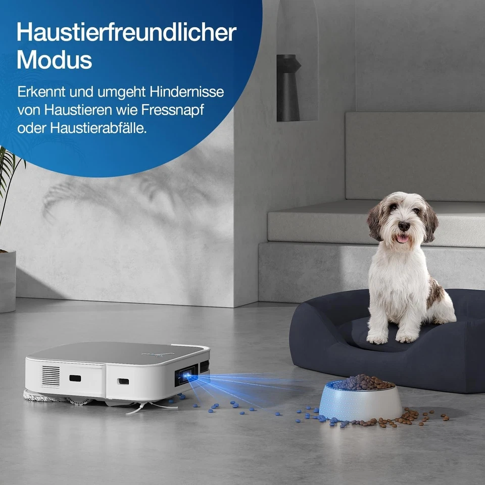 ECOVACS DEEBOT X5 OMNI Saugroboter Wischroboter mit Station Weiß Gebraucht R1023 - Bild 4 von 4