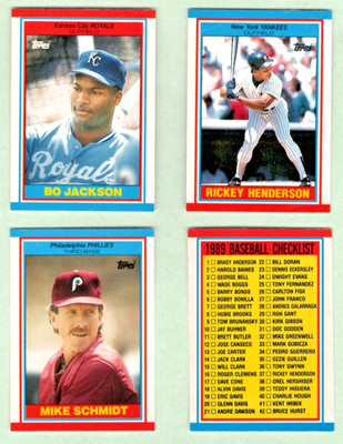 1989 Topps U.K. Mini Baseball Set 88 Cards Bo Jackson-Cal Ripken-Mike Schmidt NM
