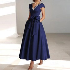 Customized Mother of The Bride Dress Ankle Length A Line Wedding Guest Gowns