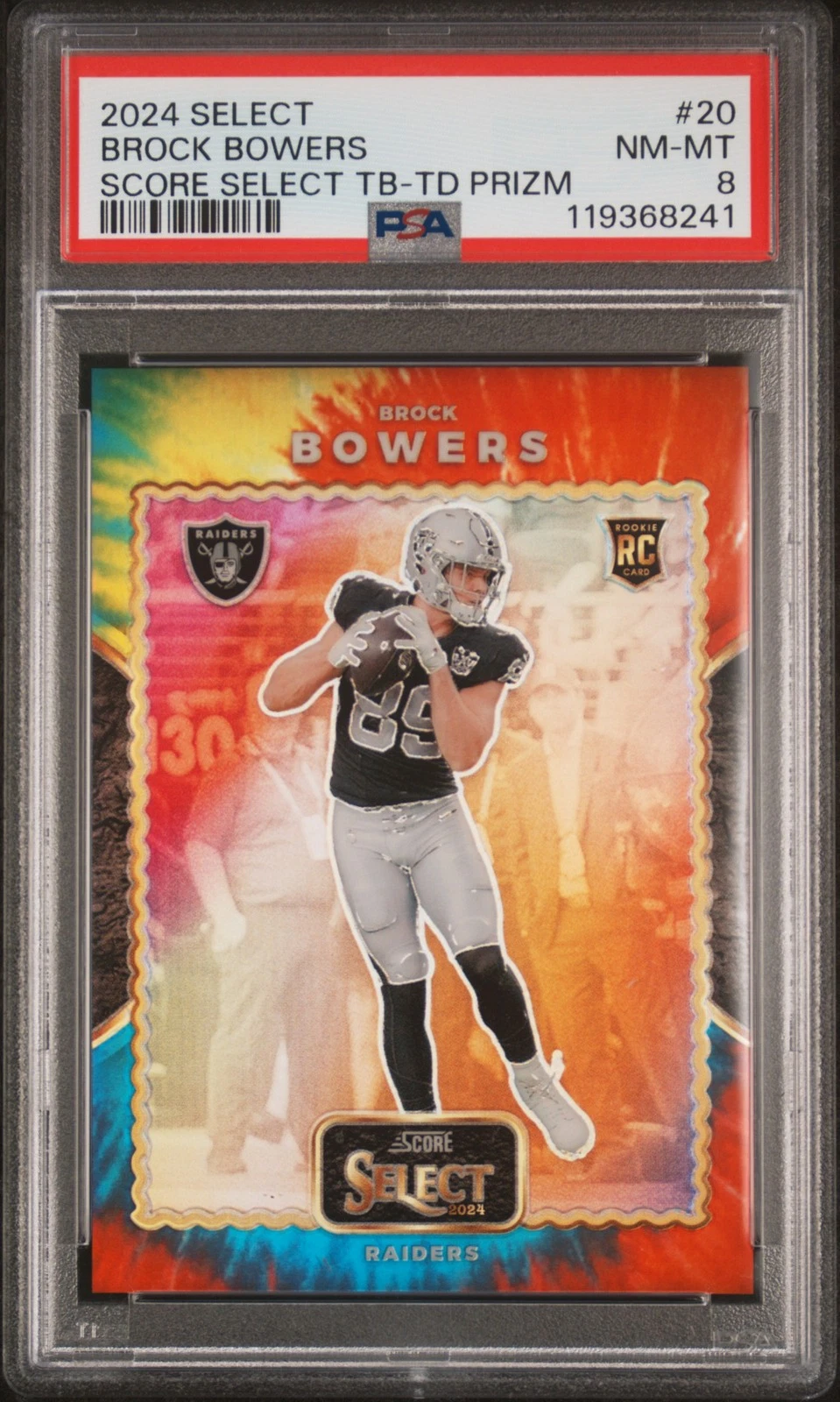 Brock Bowers Panini Select Score Select Throwback #20 Zebra