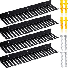 4 Pcs Wall Mountable Cable Hanger Cord Rack Organizer Black Holder with 19 Cable