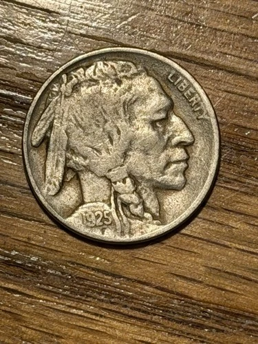 (1) Beautiful Antique 1925-P Buffalo/Indian Head Nickel CHOICE VF-VERY FINE