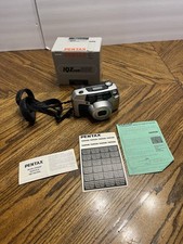 Vintage Pentax IQZoom 35mm Point And Shoot Camera In Box Tested Works