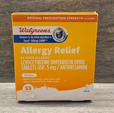 Walgreens Comp. to XYZAL Allergy 24hr Relief Tablets 55ct - Exp. 5/25