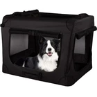 Soft Dog Crate with Divider Panel Collapsible Medium Pet Kennel Black PETMAKER
