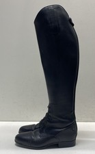 Grand Prix Feldstiefel Reißverschluss hoch schwarz Leder Reitstiefel Größe 8 M
