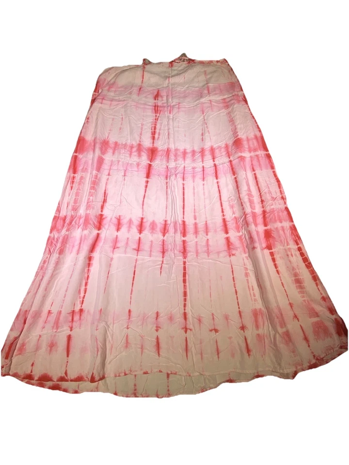 Maxi Vestido Bodyglove Correa Espagueti Playa Encubrimiento Talla XL Rosa Tie Dye Verano Foto 2 de 4
