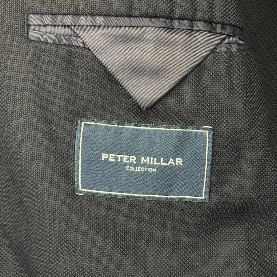 Blazer Peter Millar Colección Loro Piana Lana Cuatro Estaciones 42R Abrigo Deportivo Azul Marino Foto 3 de 4