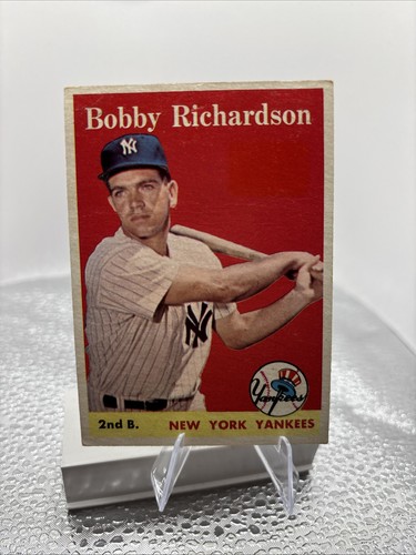 1958 Topps - Bobby Richardson #101 Player Name in White RAW Vintage Card - VG