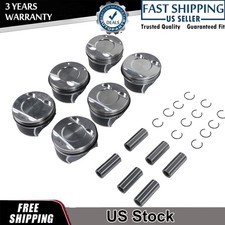 6x Ea839 Engine Pistons Rings Set For Porsche Cayenne Audi S5 Q8 Sq5 A6 S4 3.0