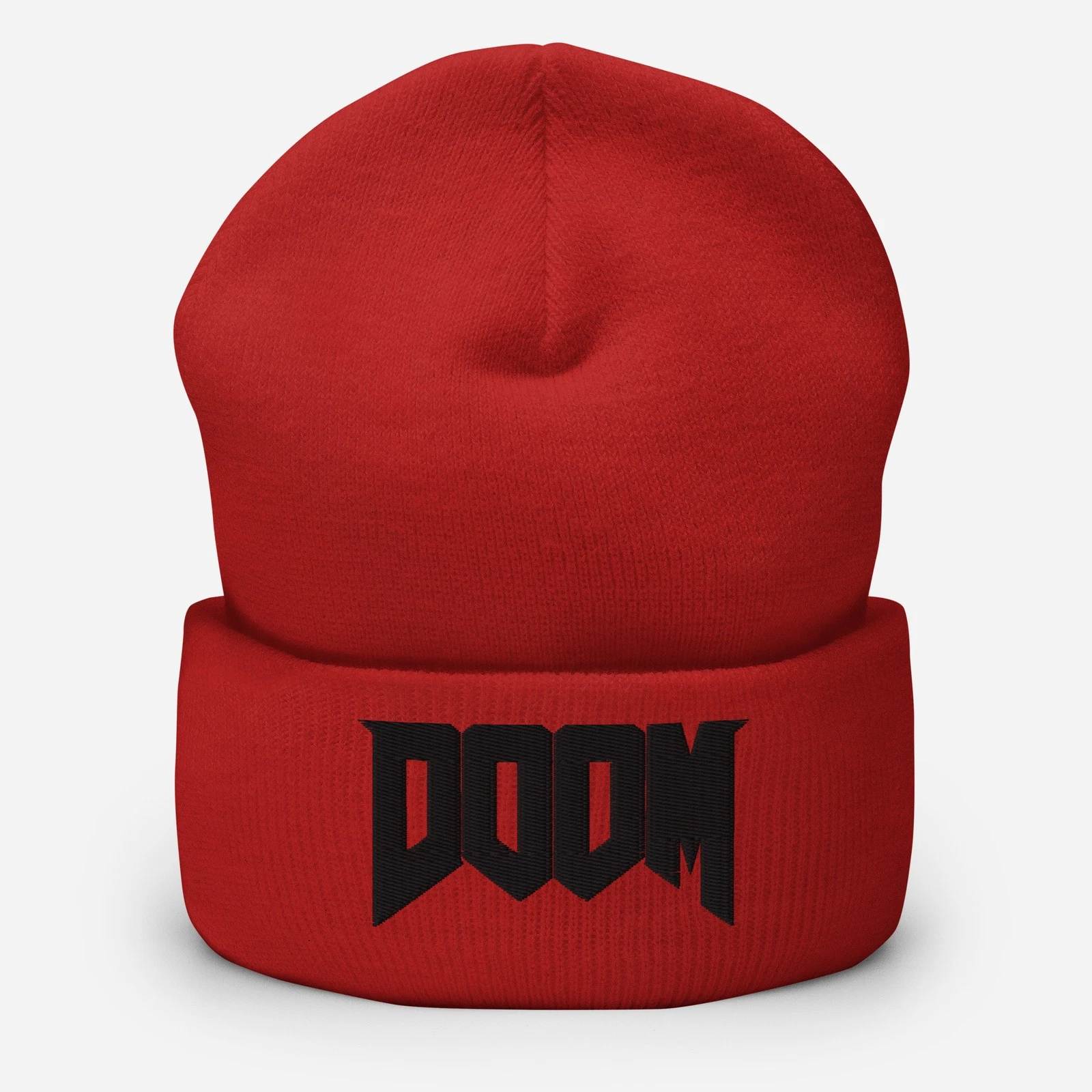 DOOM Logo Skullcap, One Size Fits All, DOOM Video Game Cuffed Beanie