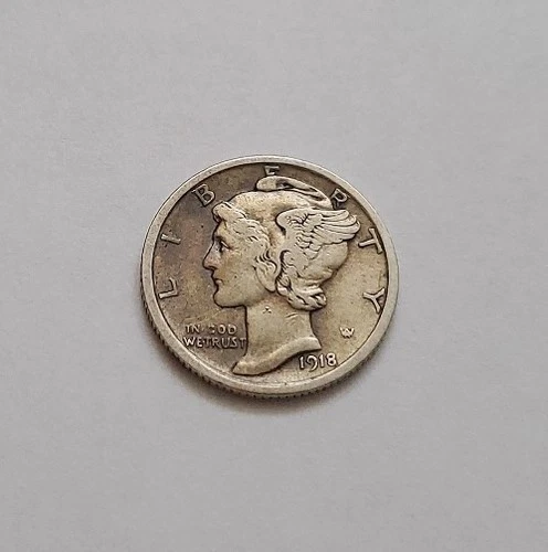 1918-P Mercury Dime — photo from the most recent tracked eBay sale