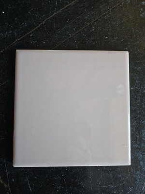 Vtg 4 3/8'' Self Spacing Taupe Tile NOS Florida Tile