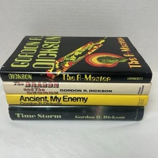 Lot Of 4 Gordon R. Dickson Hardcover Books Sci-fi Vintage 70s