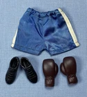 1963 Ken Doll Boxing Pak Gloves Shoes Blue Shorts 1960s Barbie Cute!