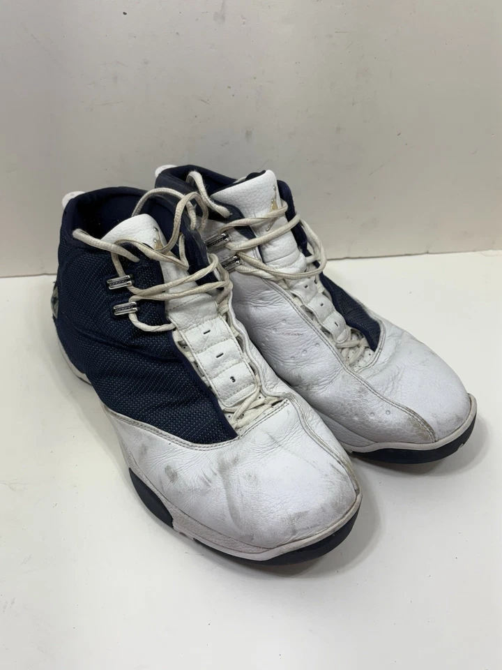 Air Jordan Team 12.5 317176-101 branco azul metálico masculino tamanho 13 - Imagem 2 de 4