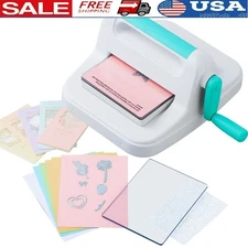 Die Cutting Embossing Machine Manual Portable Starter Kit Crafts DIY Projects US