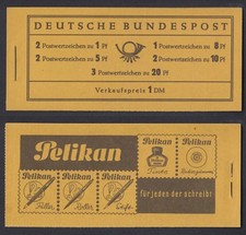 Bund Markenheftchen 4 X RLV II Heuss postfrisch