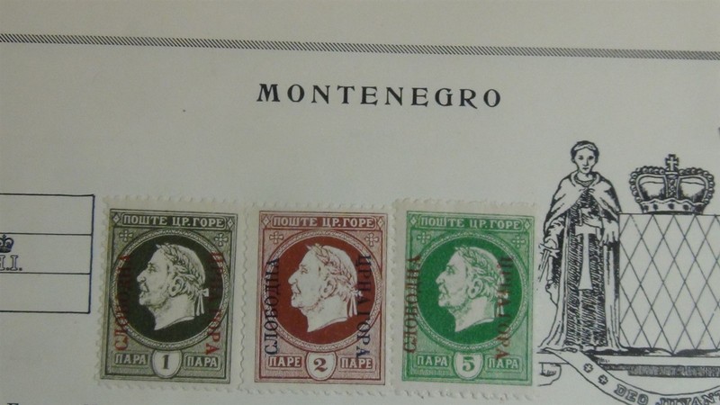 Stampsweis Montenegro collection on Scott pages est 200 Stamps 
