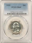 1939 PROOF WASHINGTON QUARTER - PCGS PR-65, FRESH GEM!