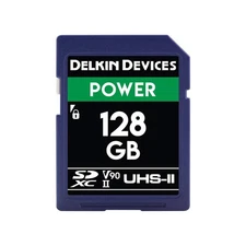Delkin Devices Power 128GB SDXC UHS-II Memory Card – 300MB/s Read, 250MB/s
