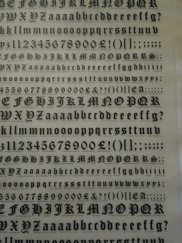 QuickType/Transfer Schriftzug Altes Englisch 24 Pt. Kappen Low Case Menge 3 Blatt - Bild 9 von 13